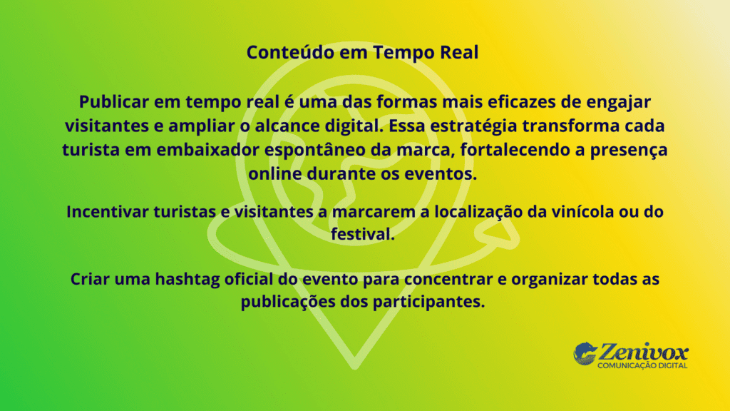 Card sobre a importância do Instagram como principal vitrine do Marketing Turístico experiencial, destacando estratégias criativas como spots cenográficos para fotos, lives com enólogos e Reels colaborativos com influenciadores de viagem e gastronomia.