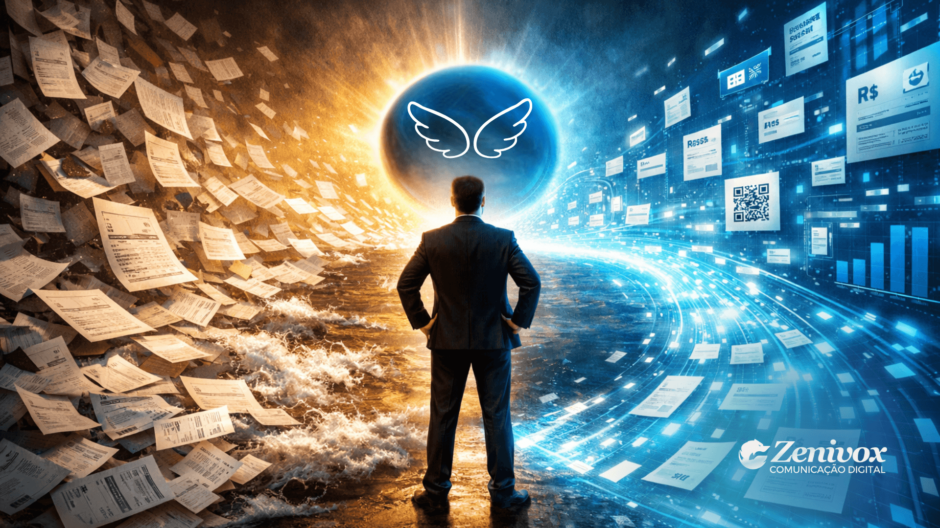 Empreendedor analisando a emissão de boletos com o Asaas em um ambiente digital automatizado